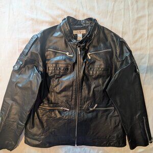 Leather Motorcycle Style Jacket
